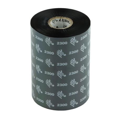 Красящая лента (Риббон) Zebra 2300 Wax (170mm x 450m, wax, втулка 1