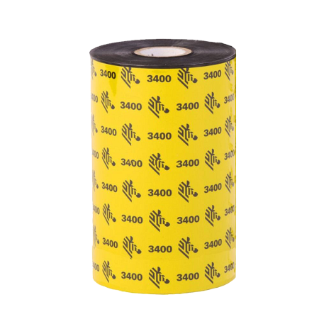 Красящая лента (Риббон) Zebra 3400 Wax/Resin High-performance (102mm x 450m, wax/resin, втулка 1